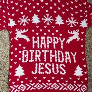 'Ugly Christmas Sweater'- Happy Birthday Jesus
